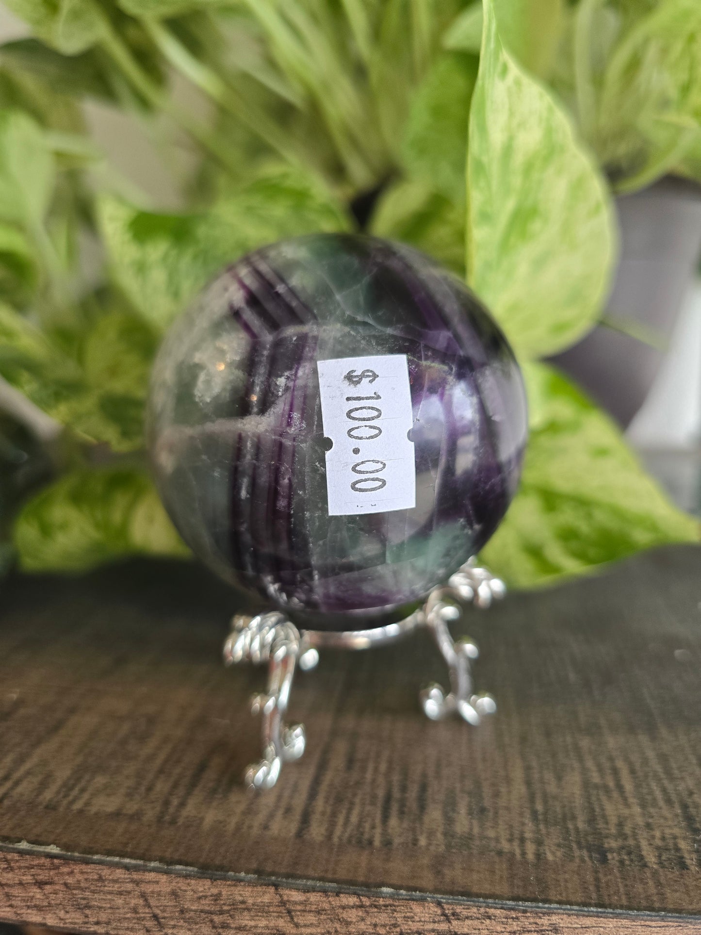 Feather Fluorite Sphere