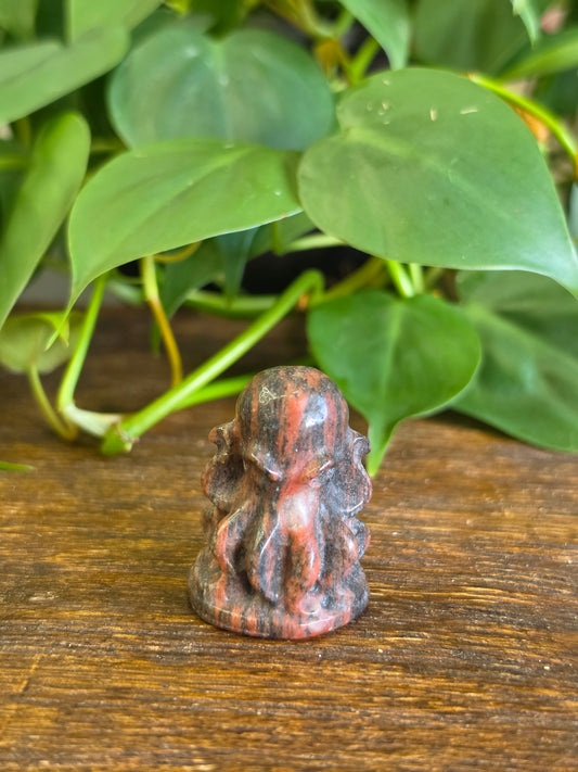 Red Jasper Crystal Octopus Kracken Carving