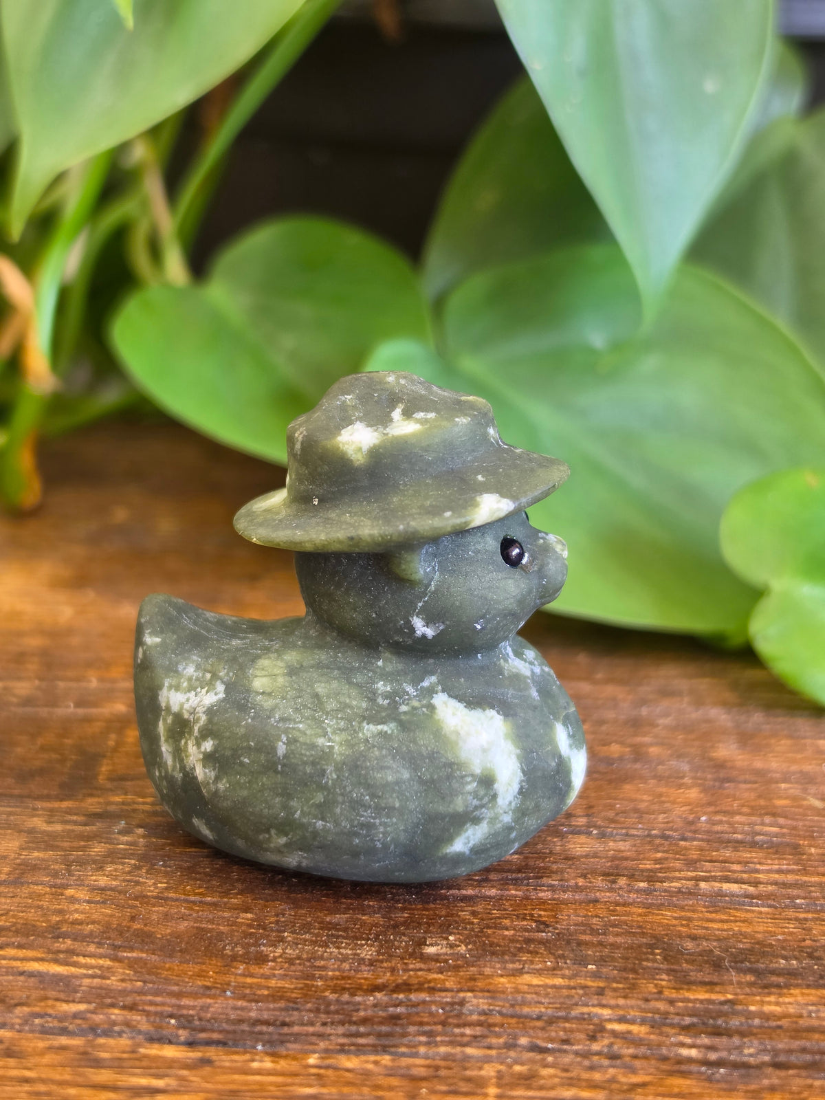 Smokey Bear Serpentine Crystal Duck
