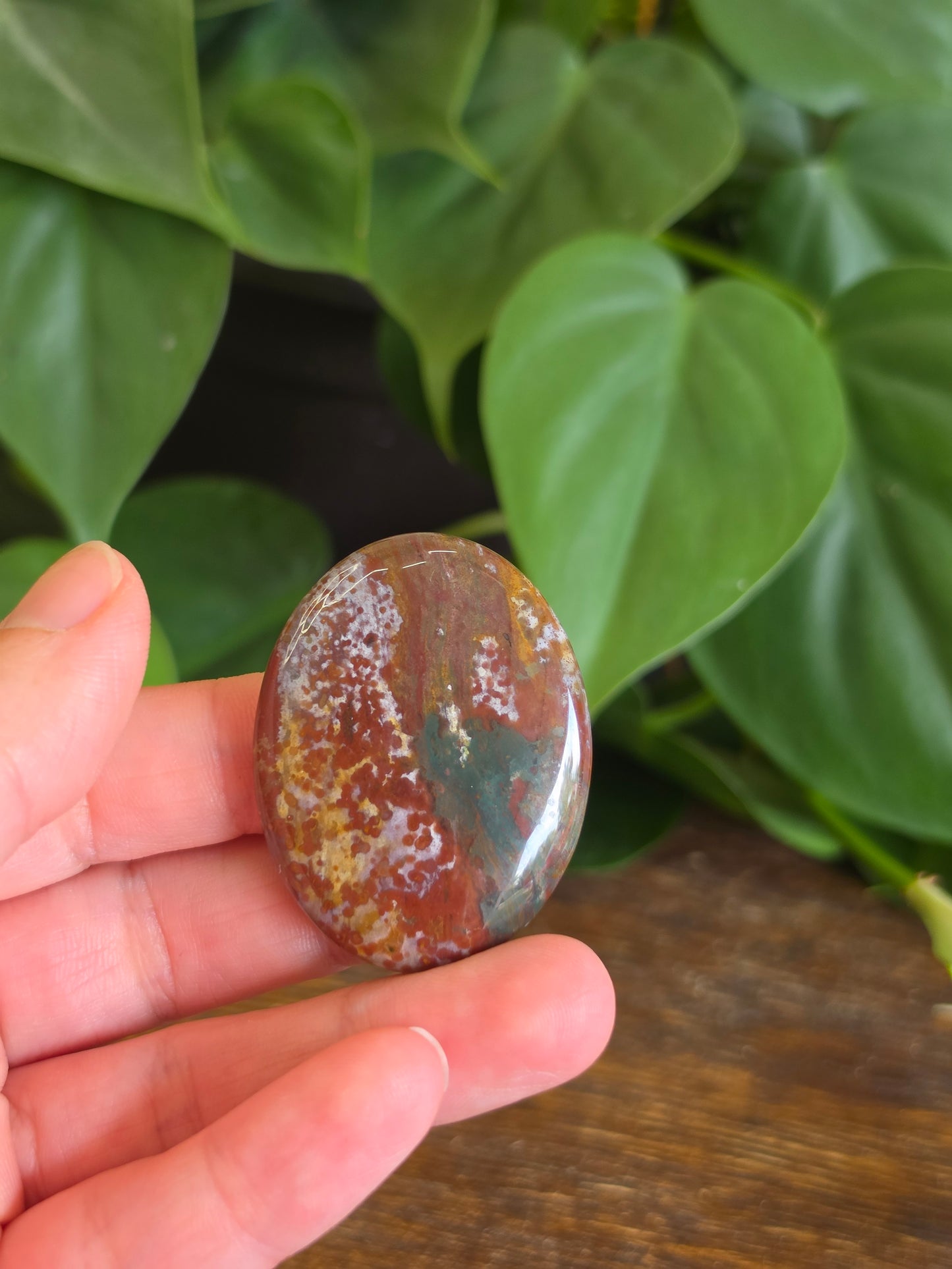 Colorful Jasper Crystal Worry Stone