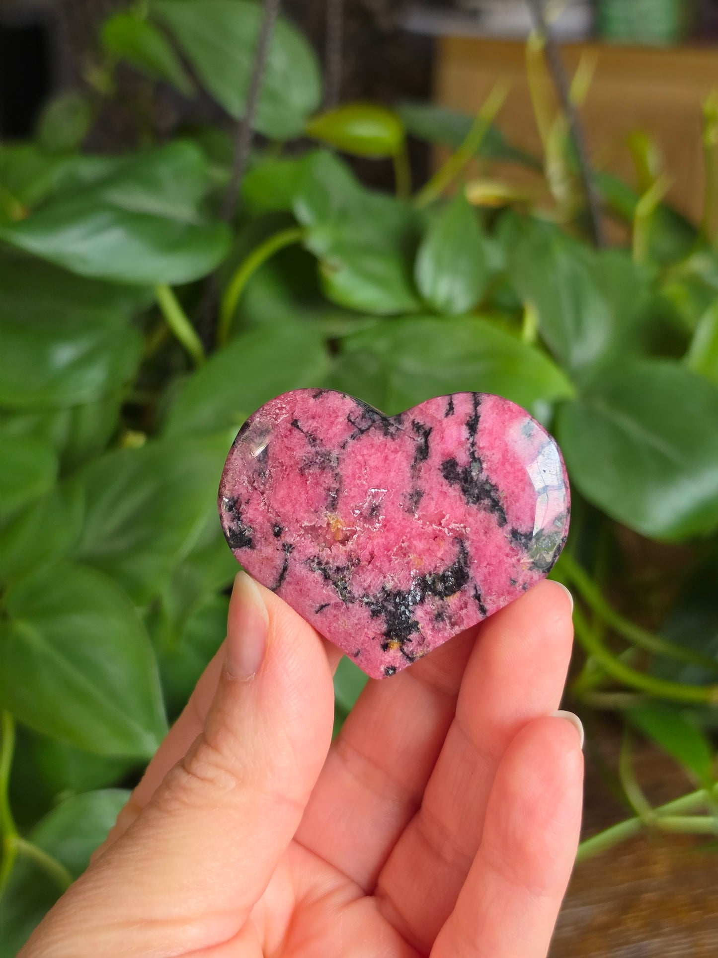 Rhodonite Crystal Heart "H"