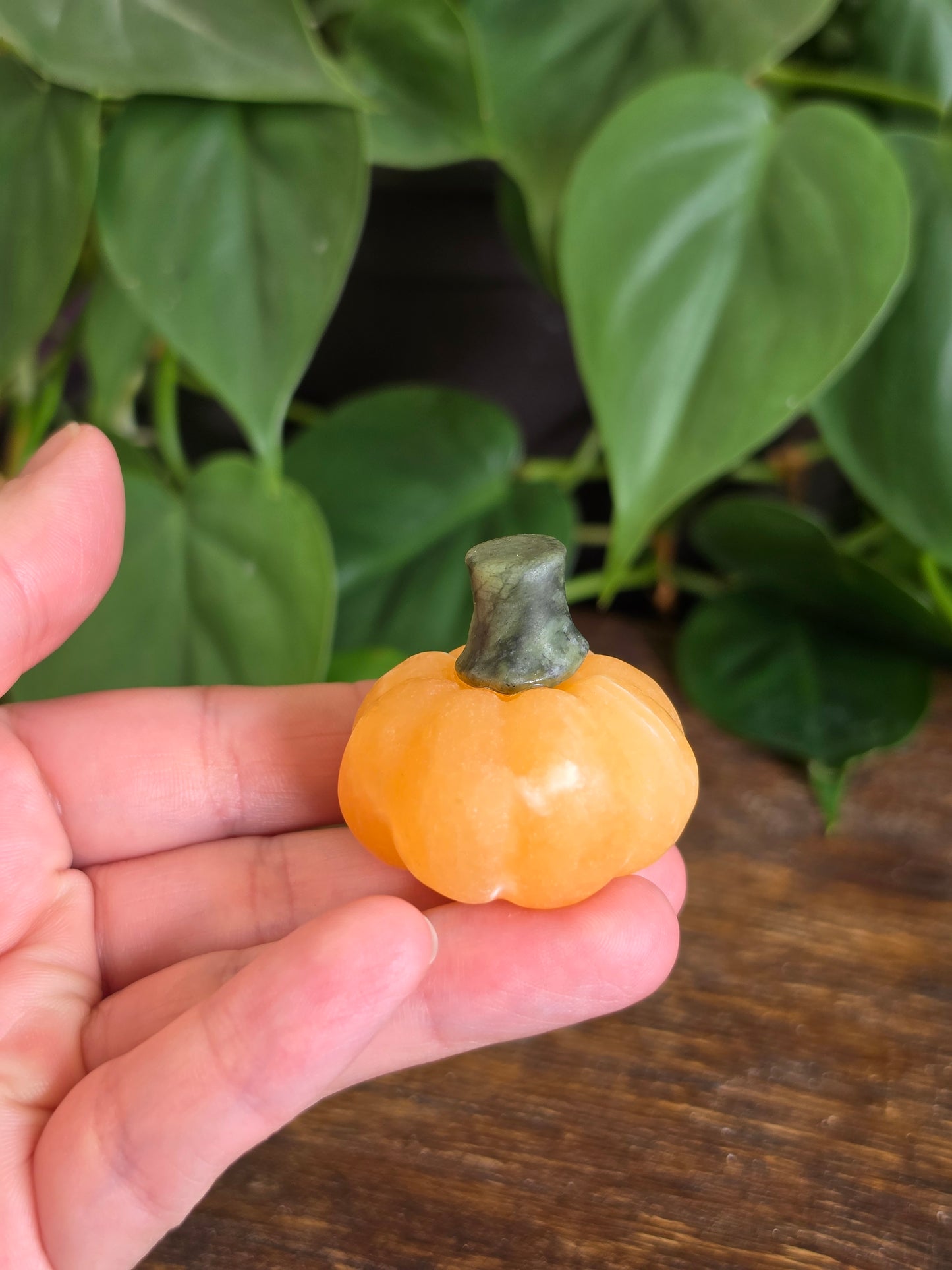 Orange Calcite Crystal Pumpkin (One Piece)