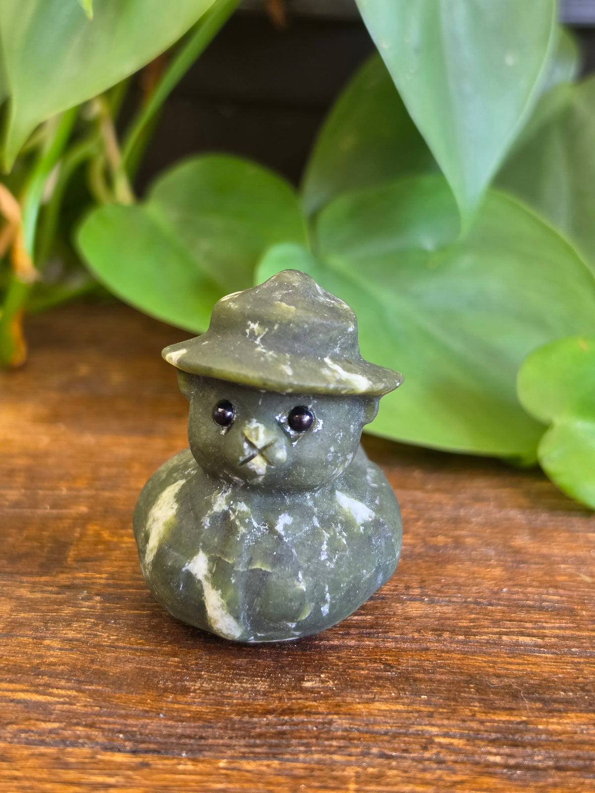 Smokey Bear Serpentine Crystal Duck