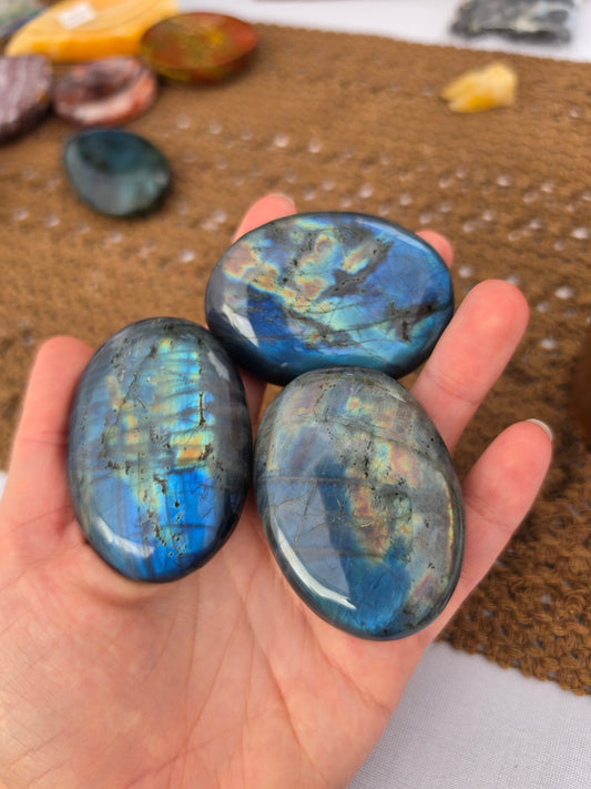 Labradorite Crystal Palm Stone
