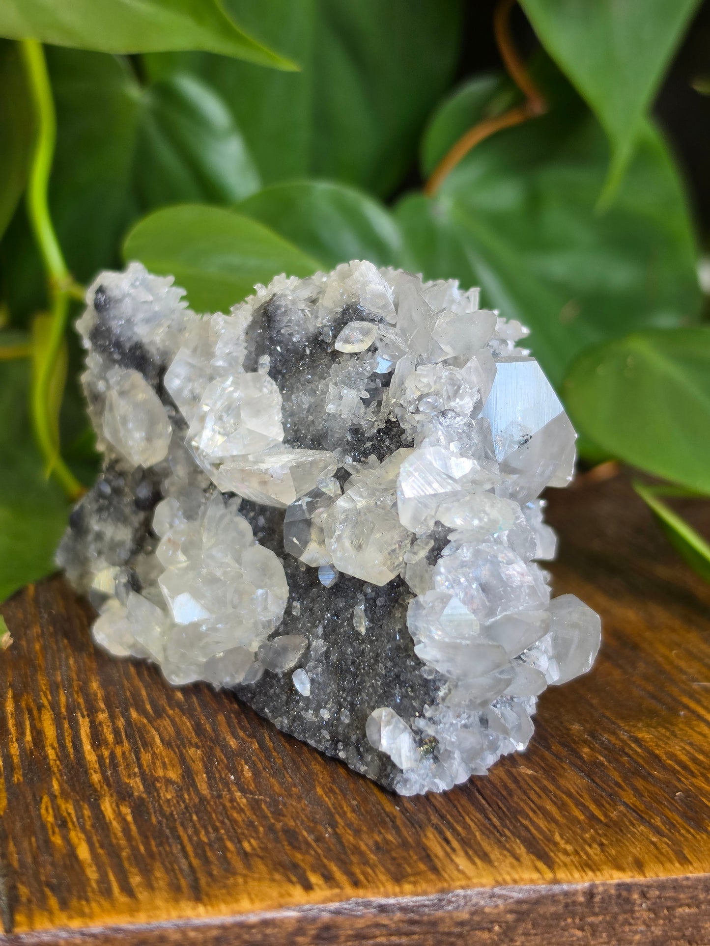 Calcite on Gray Druzy Matrix Specimen